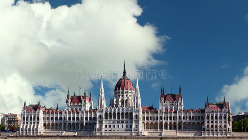 Budapest - o parlamento, lapso de tempo