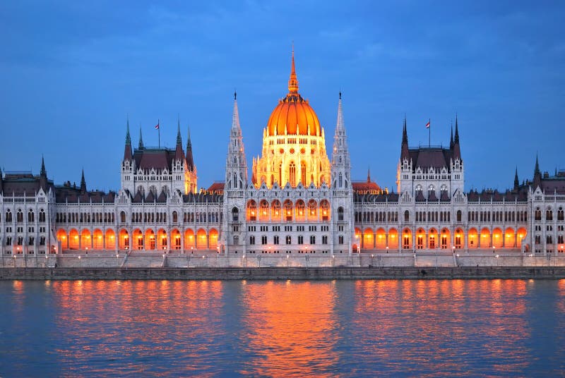 Budapest. Parliament House at twilight