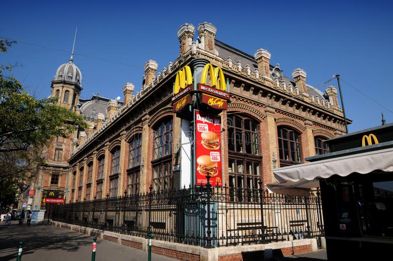 Budapest Railway Station McDonald Fast Food Editorial Photo Image of