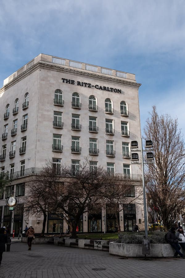 Picture of the Ritz Carlton Hotel from Budapest, Hungary, with Touristic Informations` Sign
