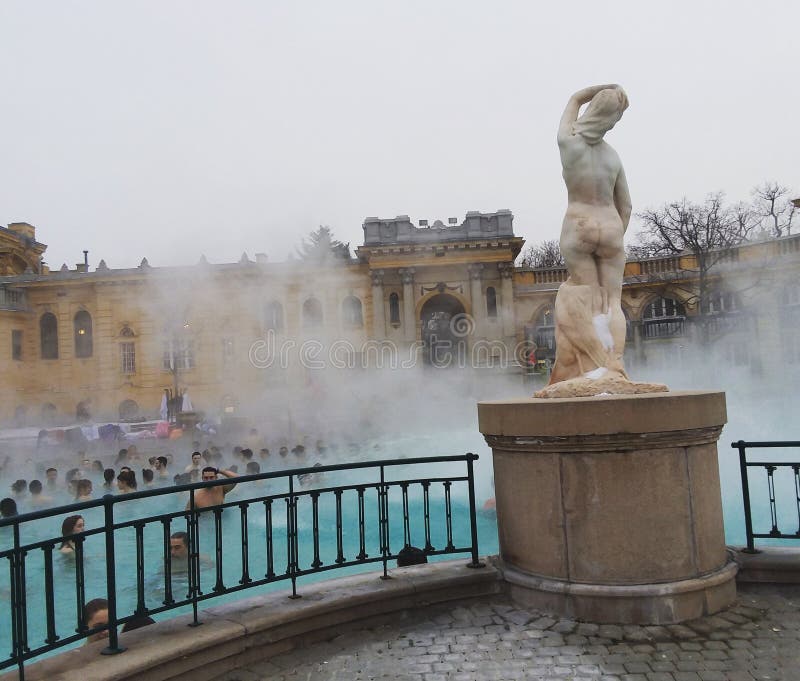 Budapest Termiczny skąpanie obraz stock Budapest Termiczny skąpanie obraz stock