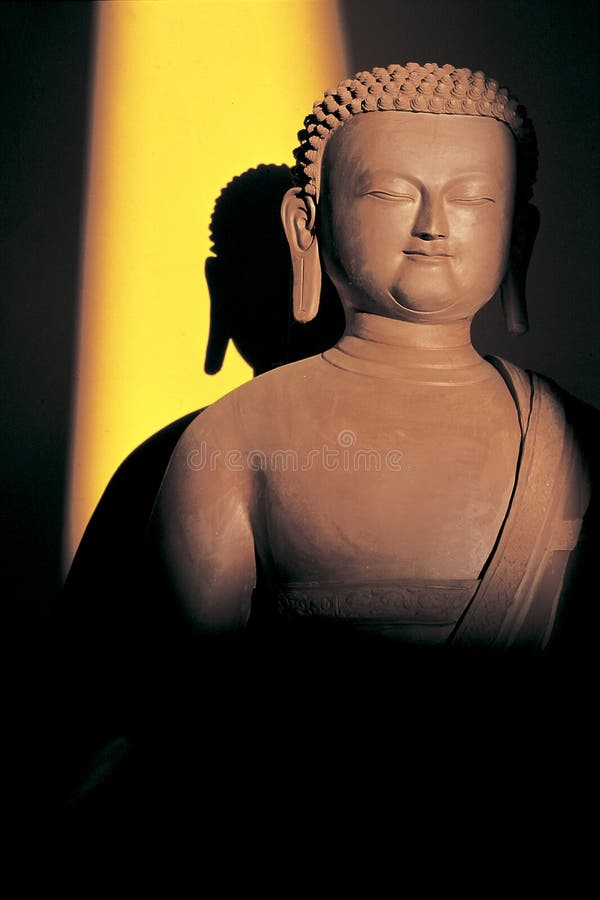 Buddah in Tibetan monastery royalty free stock images