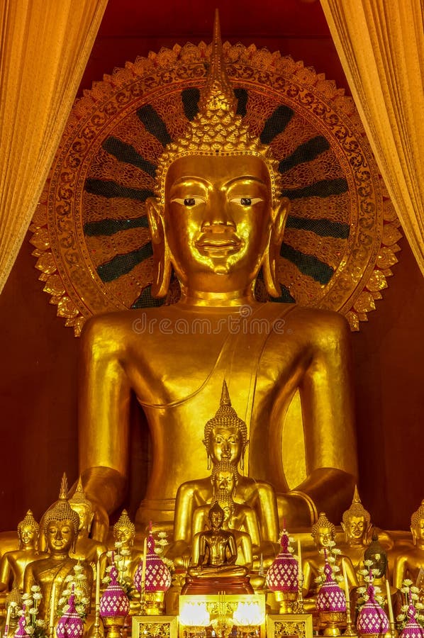 Buddha Altar Surrounded by Countless Buddhas Stock Photo Image of