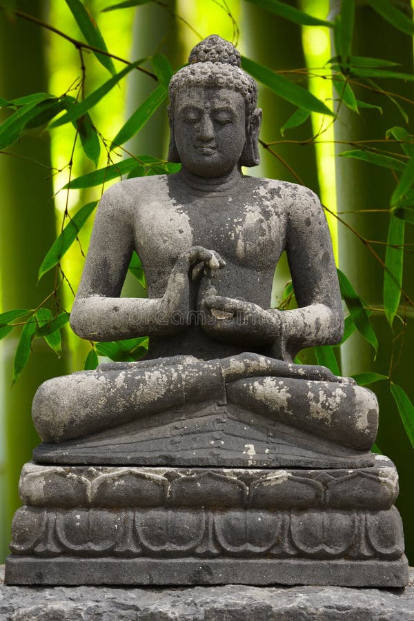 Buddha with bamboo