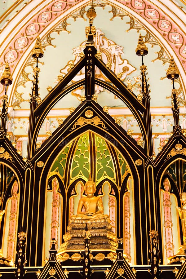 Buddha in Church of Niwet Dhamma Prawat Temple, Ayutthaya