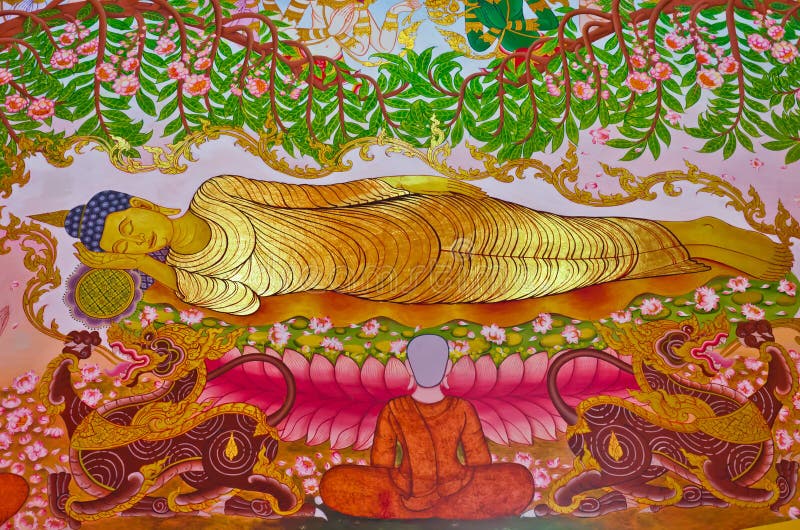 The Buddha die peacfully, entering nirvana and end the cycle of Samsara (birth and death). The Buddha die peacfully, entering nirvana and end the cycle of Samsara (birth and death)