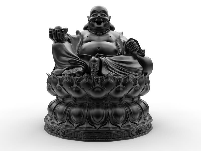 Buddha felice con la mano d'offerta