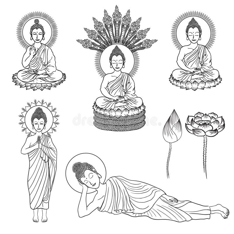 Drawing Buddha sleep  Stock Video  Pond5