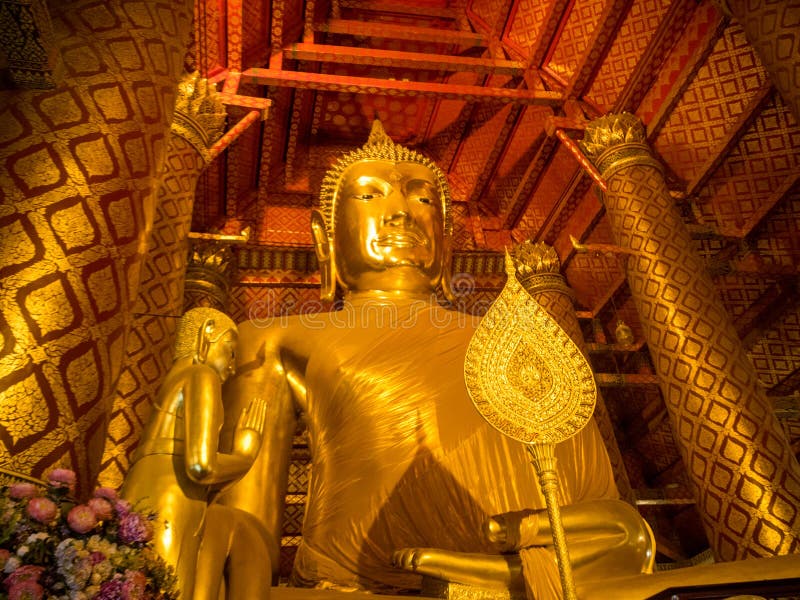 Buddha image in Wat Phanan Choeng Temple, AYUTTHAYA, THAILAND - Nov 2018 royalty free stock photography Buddha image in Wat Phanan Choeng Temple, AYUTTHAYA, THAILAND - Nov 2018 royalty free stock photography