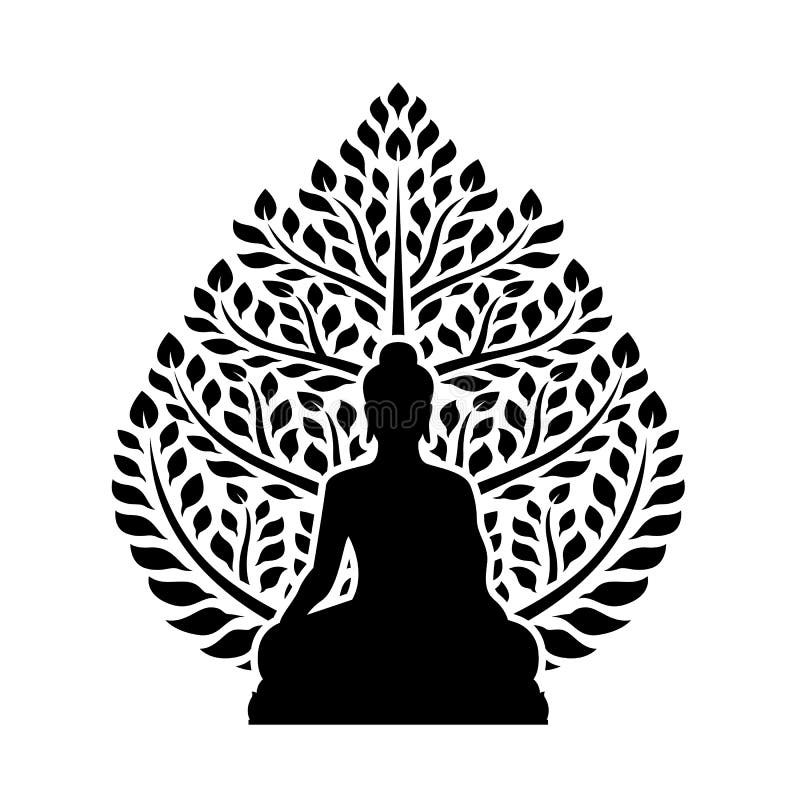 Premium Vector | A black and white drawing of a buddha face.-saigonsouth.com.vn