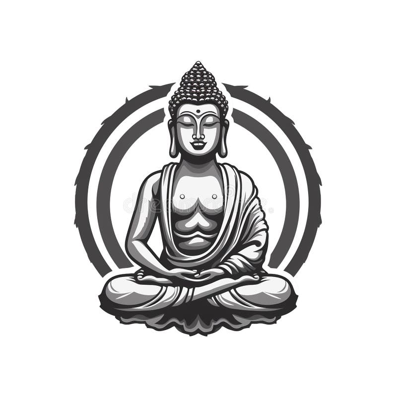 Buddha Meditation logo stock illustration. Illustration of iconic ...