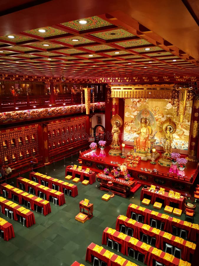 Buddha Prayers Hall stock image. Image of hall, architecture 166953971