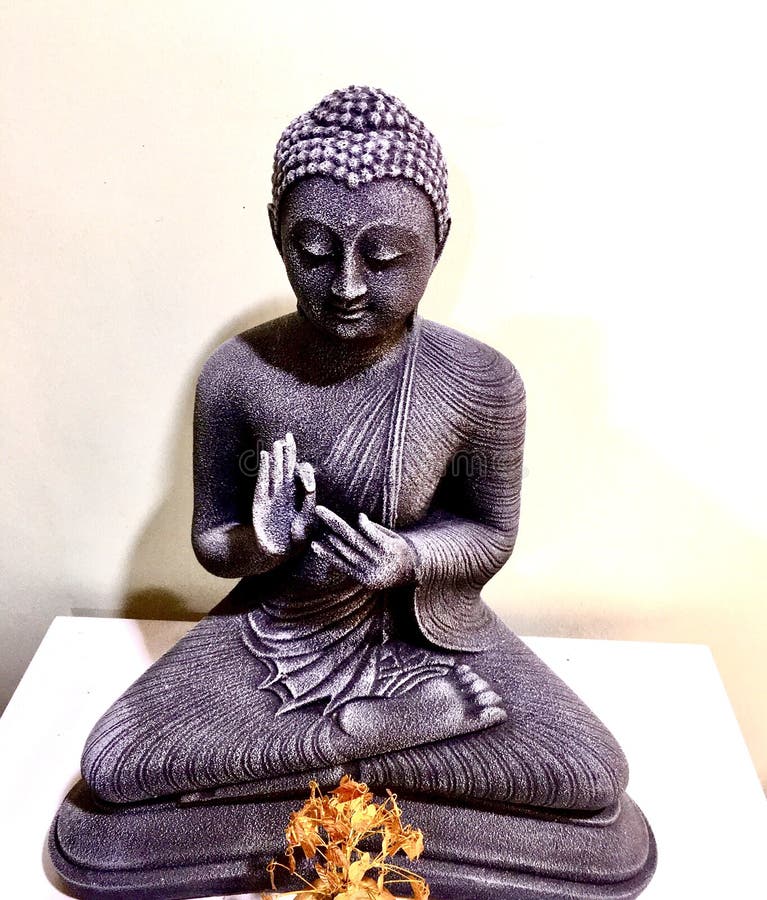 BuddhaStatue Aus SteinKulturerbe Stockbild Bild von frontseite