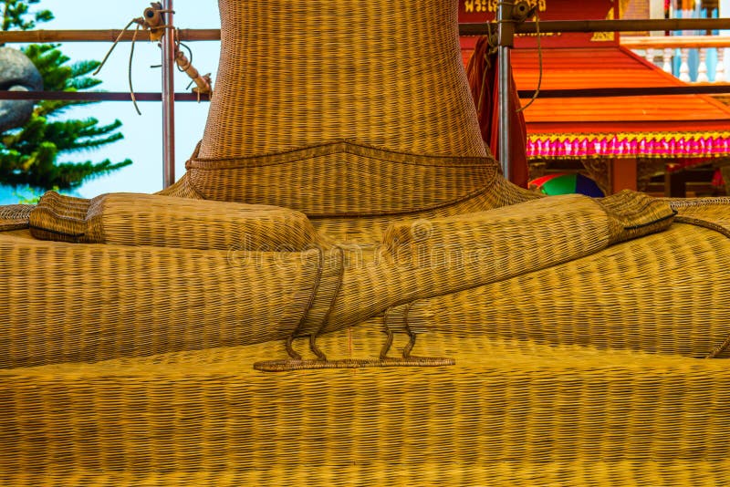 Buddha Statue Made from Bamboo Stock Photo Image of buddhism