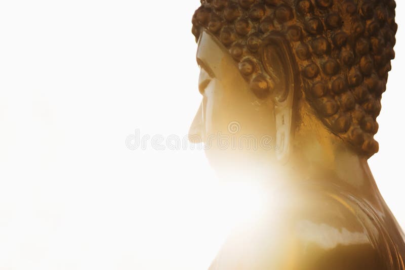 Buddha Statue Sit on Base with Light Stock Photo Image of color, isolated 135906404