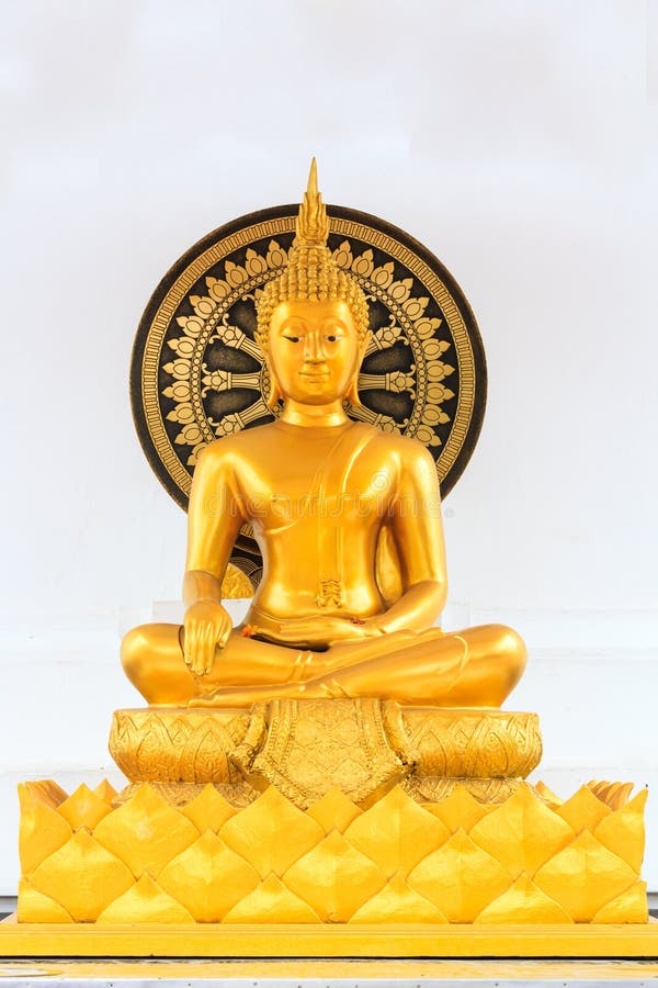 Buddha statue on white background