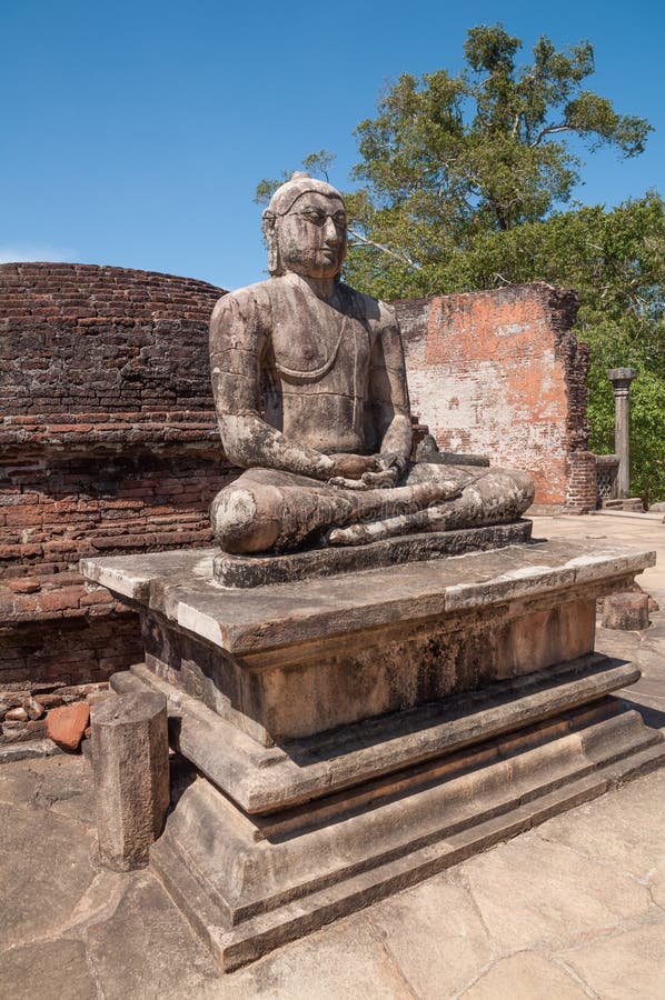 Buddha-Statue In Vatadage, Alte Stadt Von Polonnaruwa, Sri Lanka