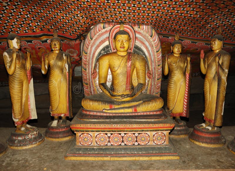 Buddha Statues at Dambulla Caves,Sri Lanka Stock Image Image of asian