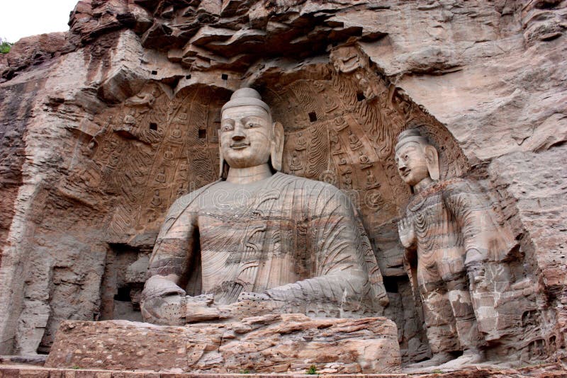 Buddha Statues in Yungang Grottoes, Datong, China Stock Image Image