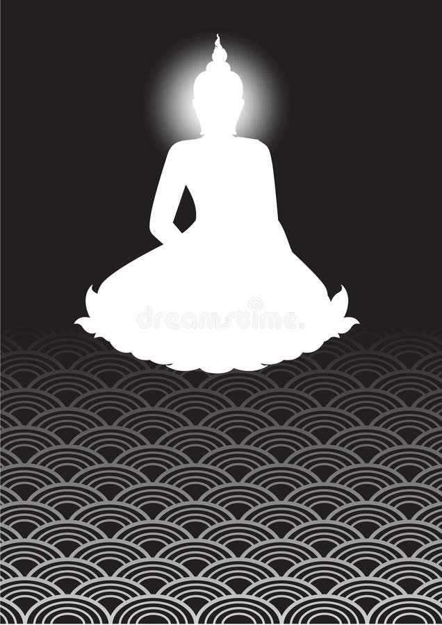 Buddha sylwetki układu wektoru ilustrator ilustracja wektor Buddha sylwetki układu wektoru ilustrator ilustracja wektor