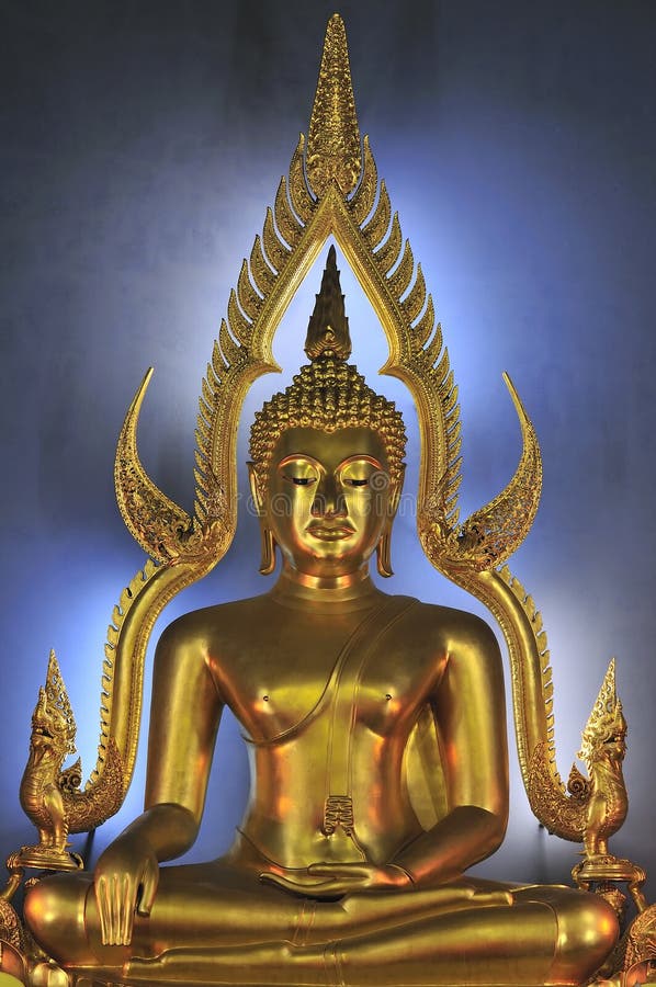 Golden Buddha Statue Wat Pho Temple Bangkok Thailand Stock Photo ...