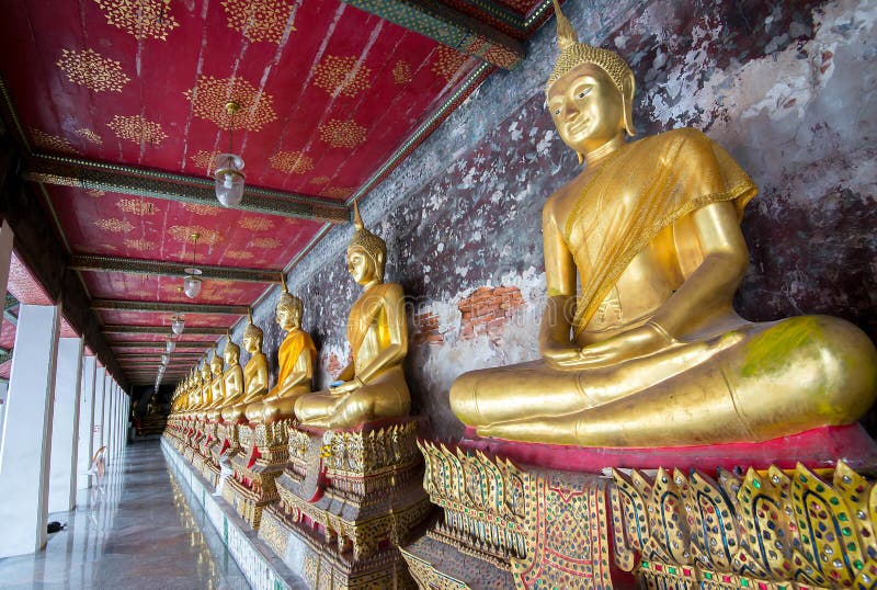 Buddha at Wat Suthat Thepwararam - Bangkok, Thailand Stock Image ...