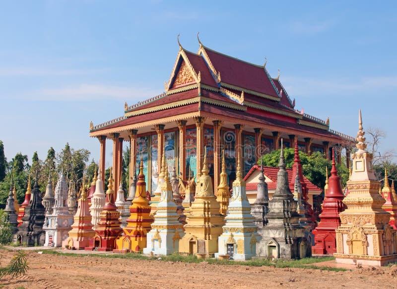 Buddhist cemetery in Cambodia