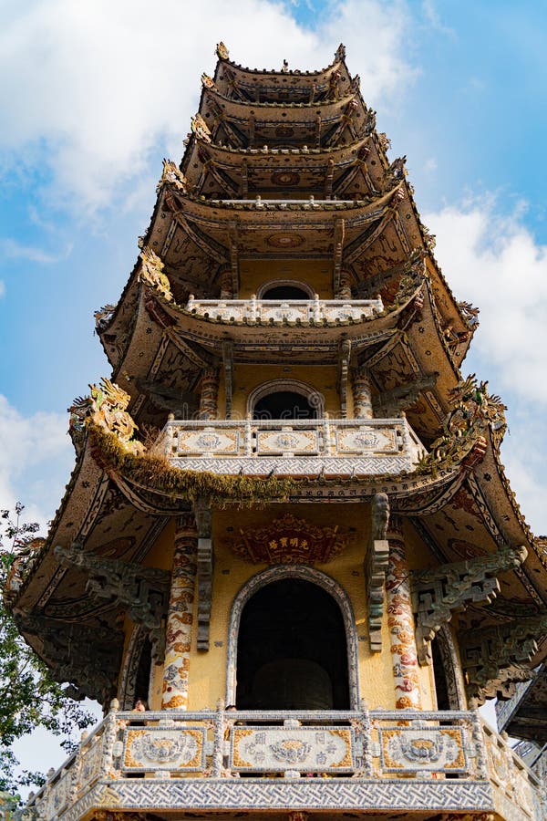 Buddhist glass pagoda. editorial image. Image of temple - 273141385