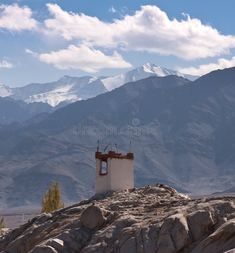 Buddhist gompa near Shey monastery, Ladakh, India