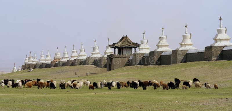 Buddhist monastery in mongolia stock photo Buddhist monastery in mongolia stock photo