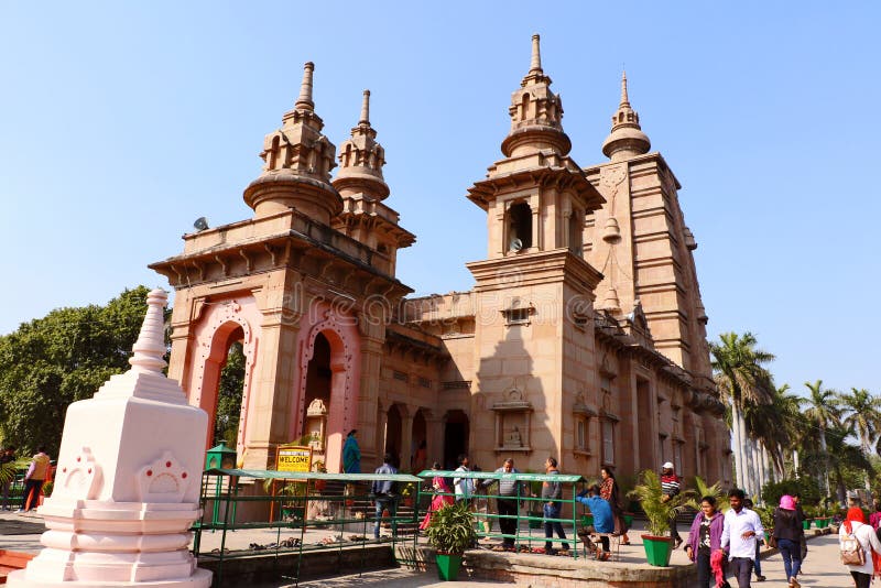 Buddhist monastery Mulagandha Kuti Vihara. Outer View of a Buddhist monastery at Sarnath called Mulagandha Kuti Vihara that marked the spot where the lord Buddha sat in meditation.