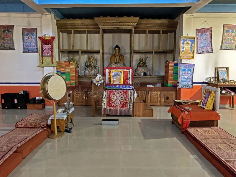 A Buddhist monastery in rual village in Bhulakpong royalty free stock images