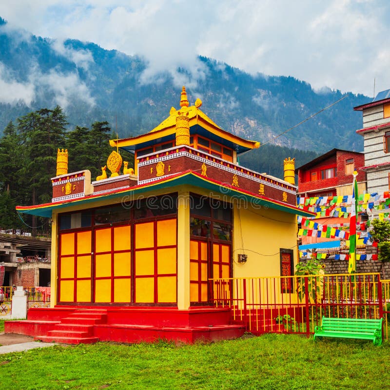 Buddhist Monastery and Temple, Manali stock photos