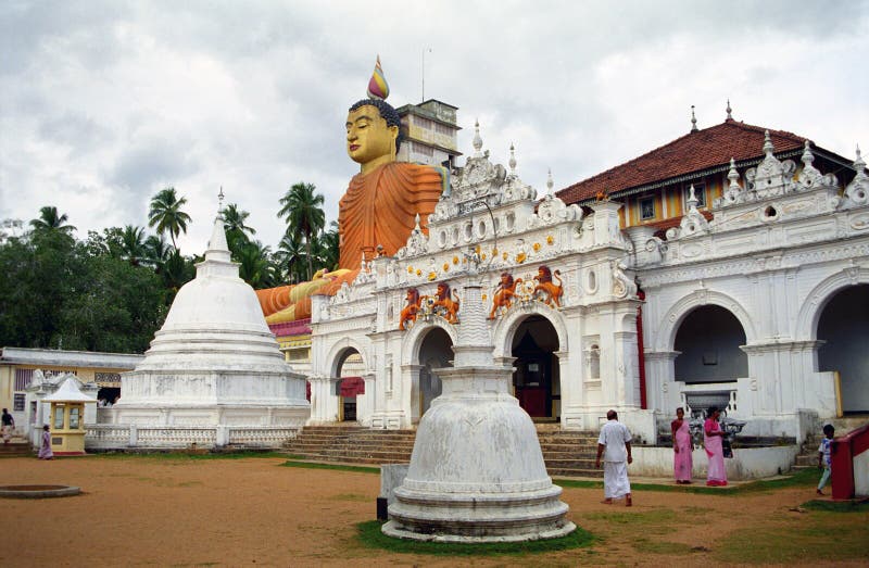Buddhist monastery, Weherehena, Sri Lanka royalty free stock images