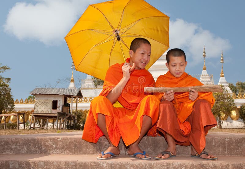 Buddhist monk in Laos