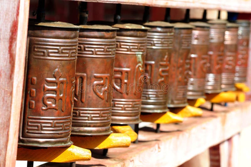 Buddhist prayer wheels Mongolia royalty free stock photo Buddhist prayer wheels Mongolia royalty free stock photo