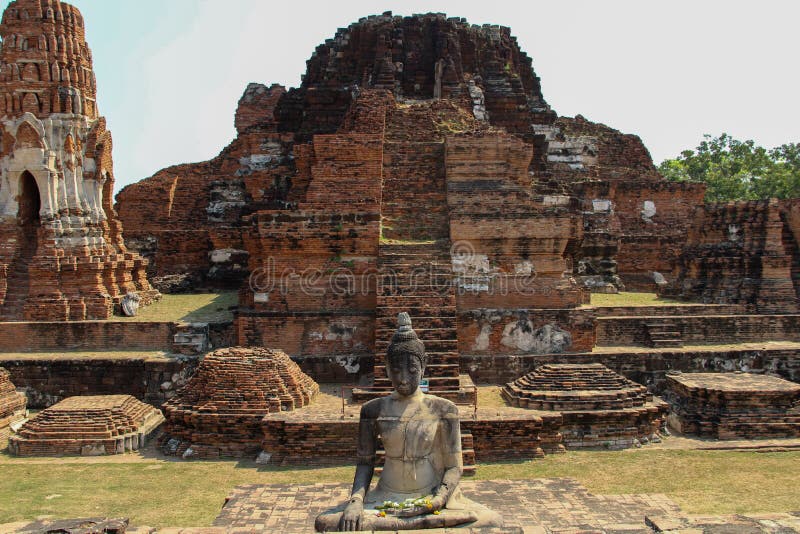 Buddhist temple with ancient stupa in Ayutthaya , Thailand stock photography Buddhist temple with ancient stupa in Ayutthaya , Thailand stock photography