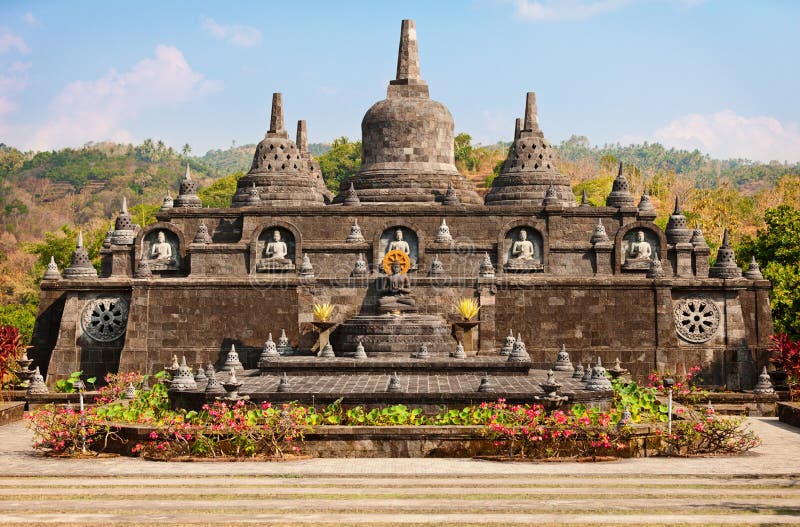 Buddhist Temple  Banjar  Bali Indonesia Stock Image 