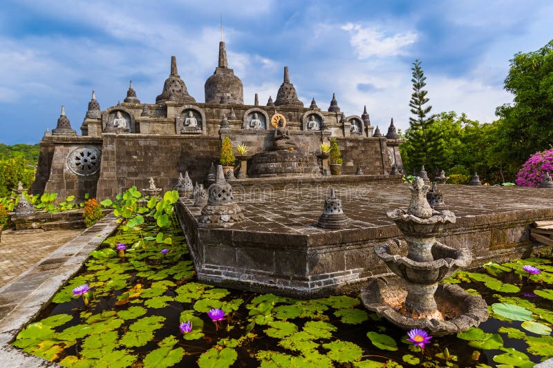 Buddhist Temple  Of Banjar  Island Bali Indonesia Stock 