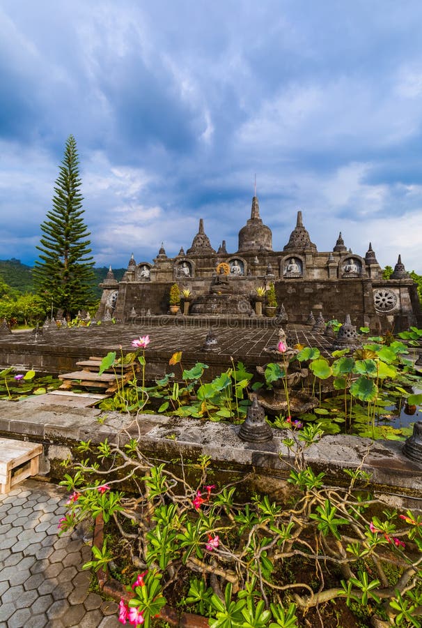 Buddhist Temple  Of Banjar  Island Bali Indonesia Stock 