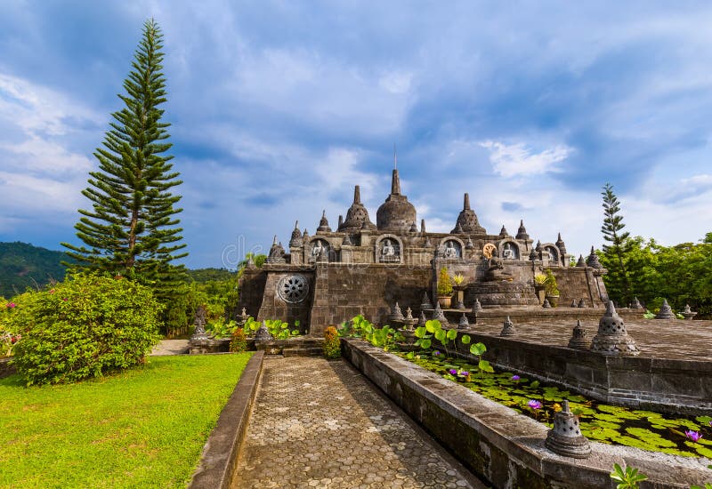Buddhist Temple  Of Banjar  Island Bali Indonesia Stock 