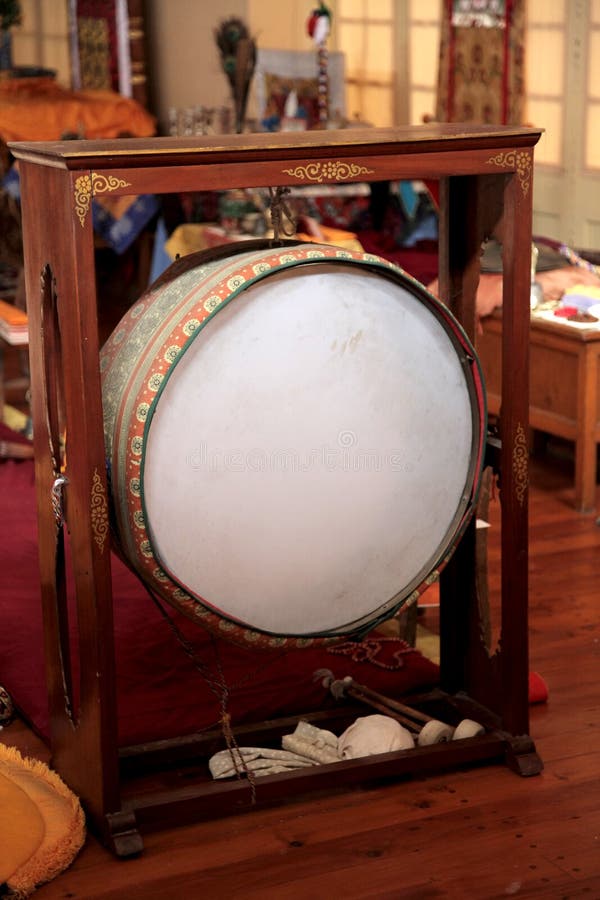 Buddhist temple drum stock image. Image of drum, music 24431935