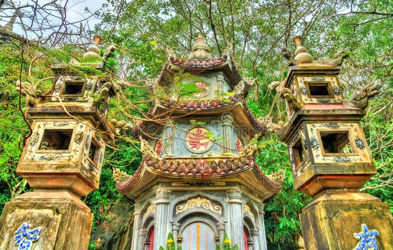 Buddhist temple on Marble Mountains at Da Nang, Vietnam stock photos Buddhist temple on Marble Mountains at Da Nang, Vietnam stock photos
