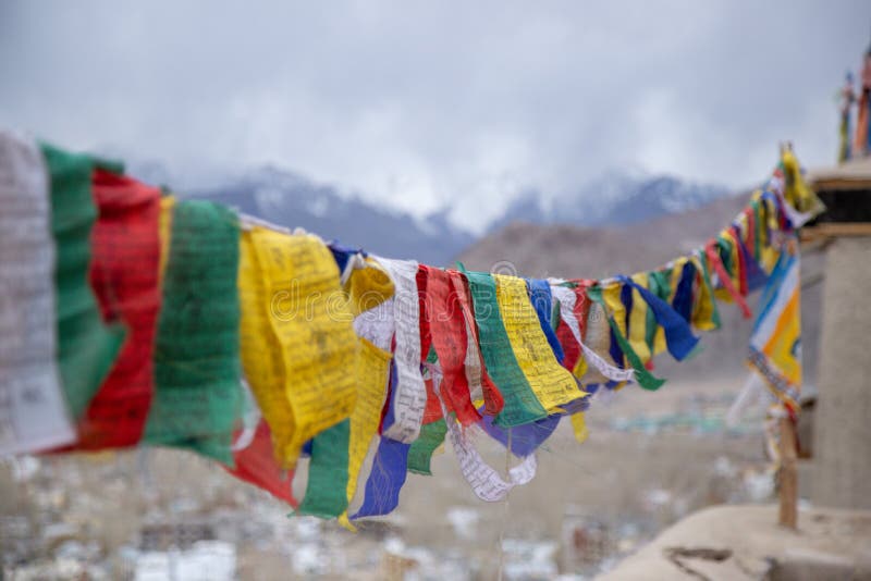 Buddhist Tibetan Prayer Flag Colorful Flag Stock Image - Image of asia,  culture: 151708515