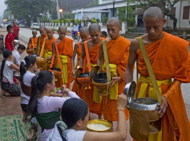 Buddhistic monks in Luang Prabang, Laos