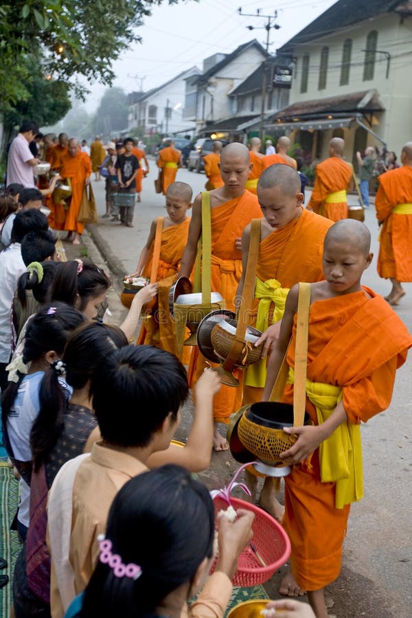 Buddhistic monks in Luang Prabang, Laos