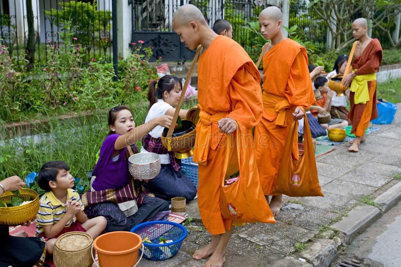 Buddhistic monks in Luang Prabang, Laos