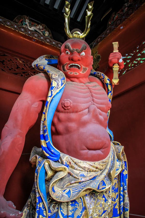 Buddistiska och Shintokrigarestatyer, Nikko, Tochigi prefektur, Japan arkivfoto Buddistiska och Shintokrigarestatyer, Nikko, Tochigi prefektur, Japan arkivfoto