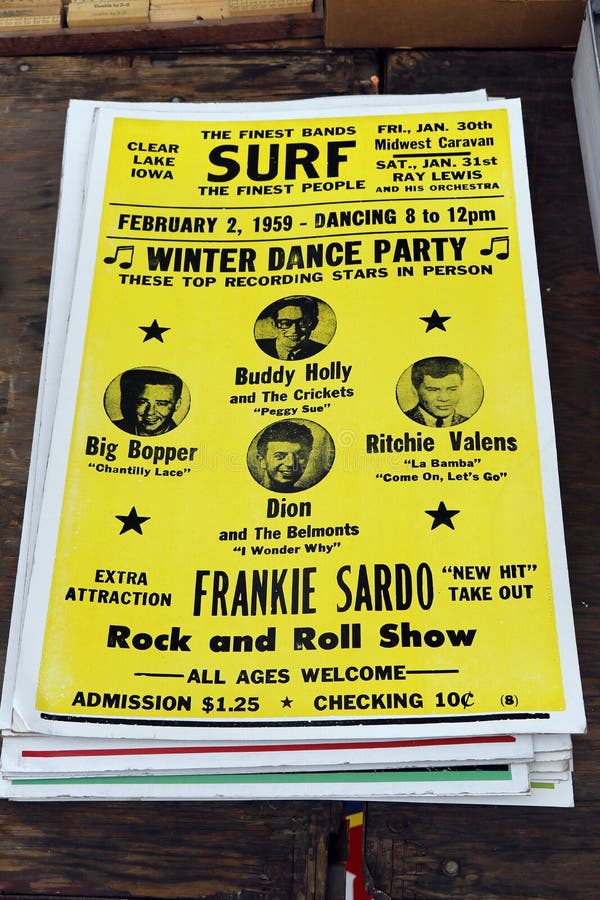 Buddy Holly and Friends Dance Party Poster Advertisement