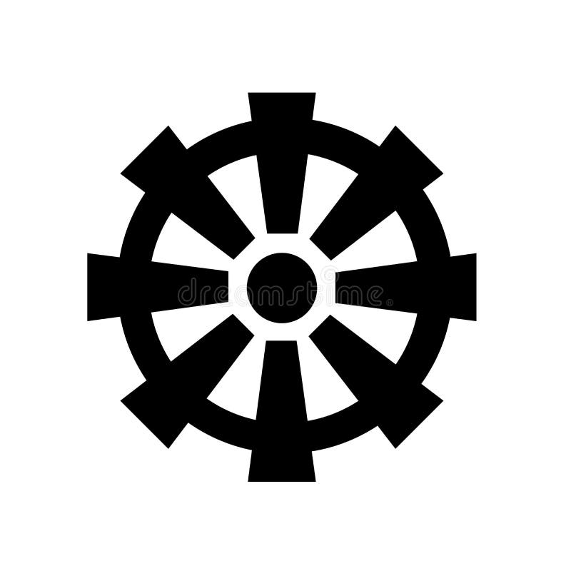 Buddyzmu koła ikony wektoru znak i symbol odizolowywający na białym tle, buddyzmu koła logo pojęcie ilustracja wektor Buddyzmu koła ikony wektoru znak i symbol odizolowywający na białym tle, buddyzmu koła logo pojęcie ilustracja wektor